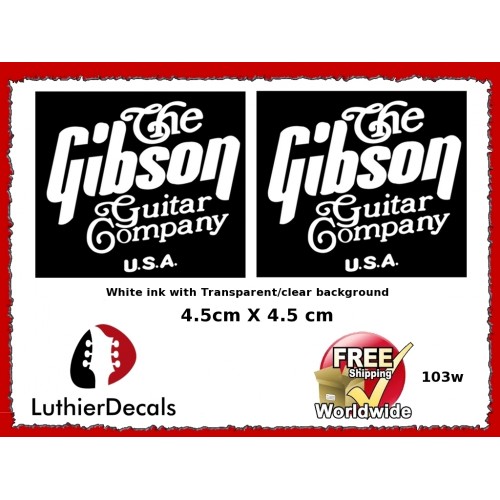 The Gibson Guitar Company Guitar Decal 103w
