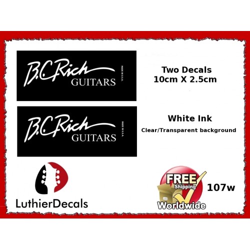 B.C. Rich Guitar Decal #107w