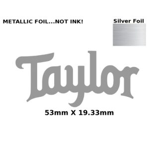 Taylor Guitar Decal Metal Laser 169s