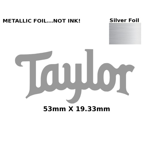 Taylor Guitar Decal Metal Laser 169s