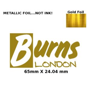 Burns Guitar Decal Metal Laser 170g