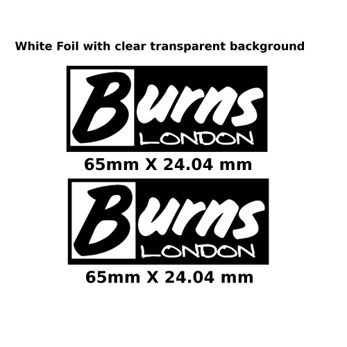 Burns Guitar Decal Metal Laser 182w