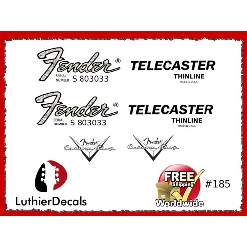 Fender Telecaster Thinline Guitar Decal 185