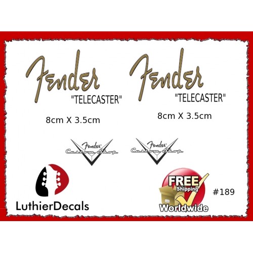 Fender Telecaster Guitar Decal #189