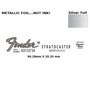 Fender Stratocaster Guitar Decal 191s