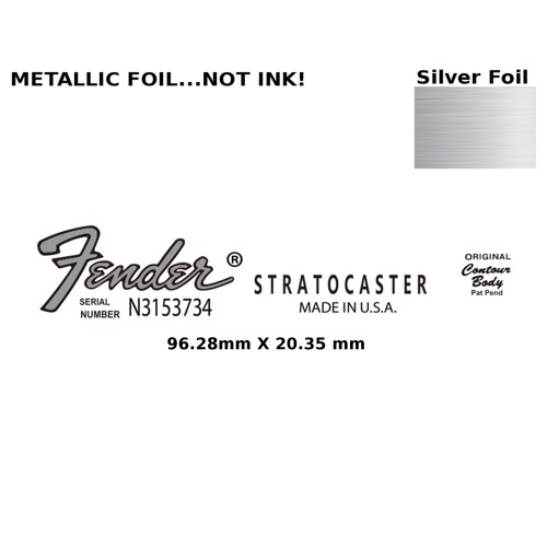 Fender Stratocaster Guitar Decal 191s
