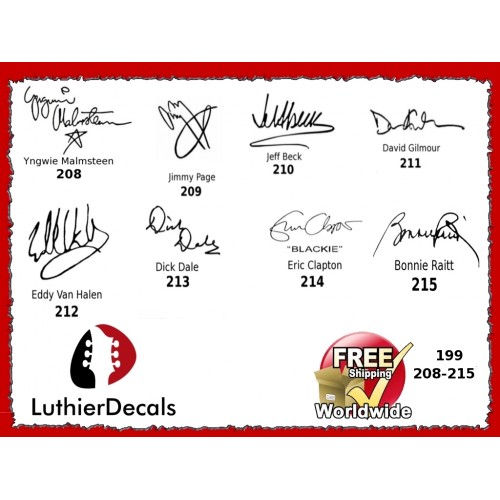 Guitar Players Mark Knopfler Signature Guitar Decal 205 - Image 3