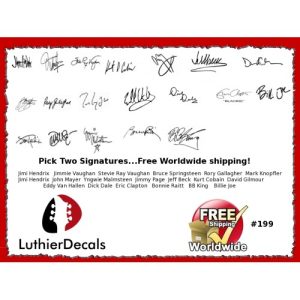 Guitar Players Signature Guitar Decal 199