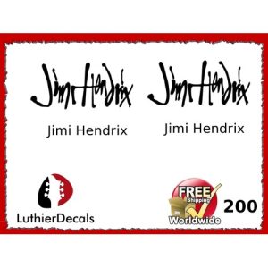 Guitar Players Jimi Hendrix Signature Guitar Decal 200