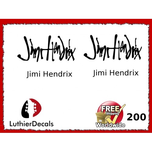 Guitar Players Jimi Hendrix Signature Guitar Decal 200