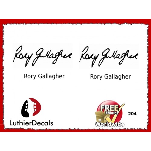 Guitar Players Rory Gallagher Signature Guitar Decal 204