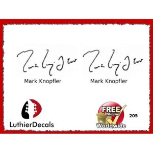 Guitar Players Mark Knopfler Signature Guitar Decal 205