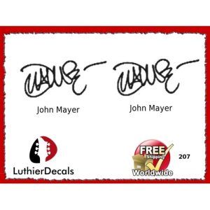 Guitar Players John Mayer Signature Guitar Decal 207