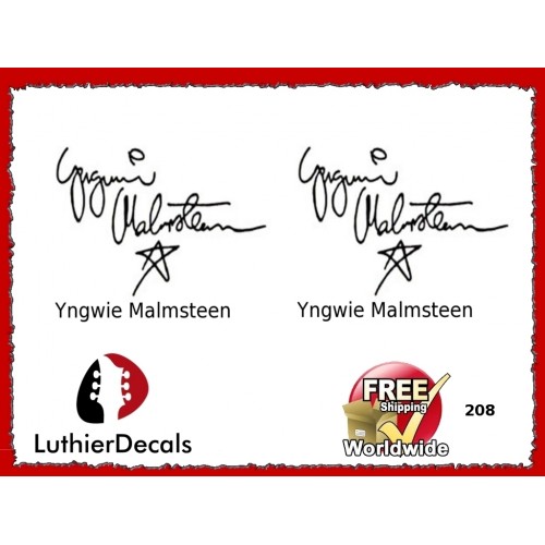 Guitar Players Yngwie Malmsteen Signature Guitar Decal 208