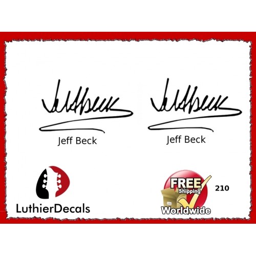 Guitar Players Jeff Beck Signature Guitar Decal 210