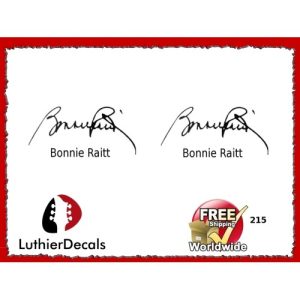 Guitar Players Bonnie Raitt Signature Guitar Decal 215