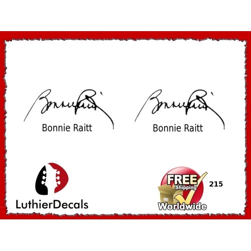 Guitar Players Bonnie Raitt Signature Guitar Decal 215