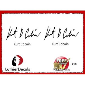 Guitar Players Kurt Cobain Signature Guitar Decal 218