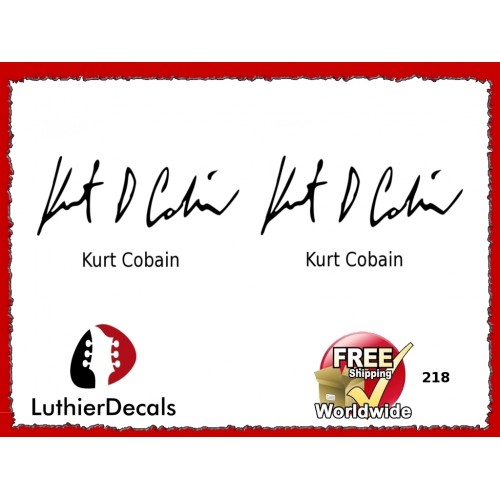 Guitar Players Kurt Cobain Signature Guitar Decal 218