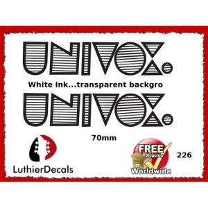 Univox Guitar Decal Headstock Restoration Logo #226