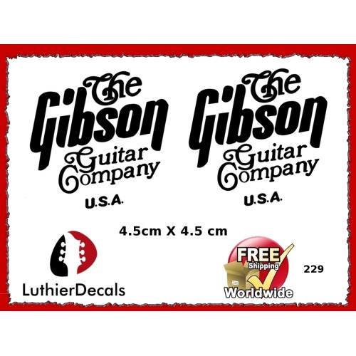 The Gibson Guitar Company Guitar Decal 229