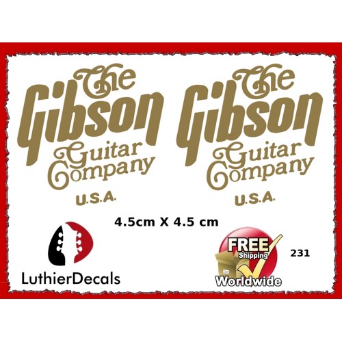 The Gibson Guitar Company Guitar Decal 231