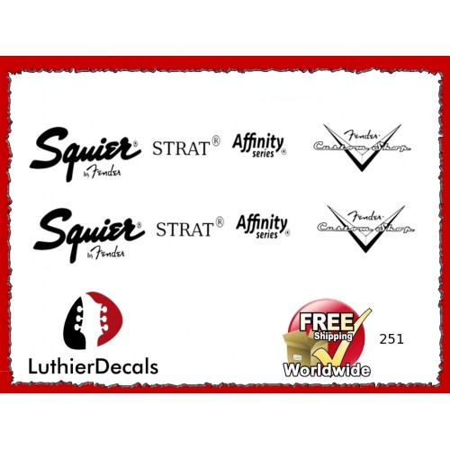 Squier Stratocaster Guitar Decal 251