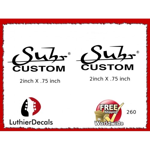 Suhr Custom Guitar Decal 260