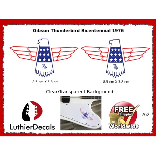 Gibson Thunderbird Firebird Guitar Decal 262