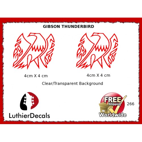 Gibson Thunderbird Firebird Guitar Decal 266