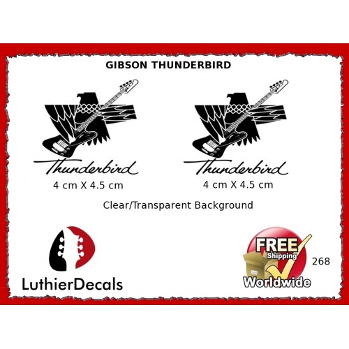 Gibson Thunderbird Firebird Guitar Decal 268