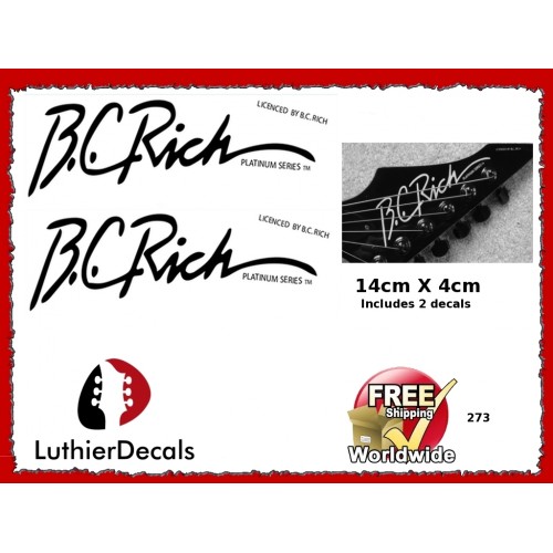 B.C. Rich Platinum Series Guitar Decal 273