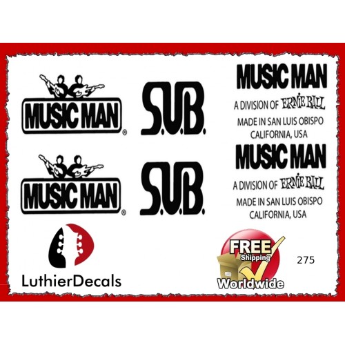Musicman Sub Guitar Decal 275
