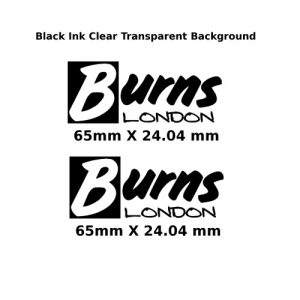 Burns Guitar Decal Metal Laser 291