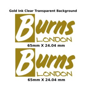 Burns Guitar Decal Metal Laser 315