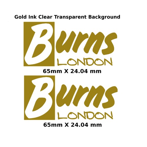Burns Guitar Decal Metal Laser 315