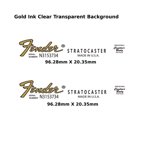 Fender Stratocaster Guitar Decal 329
