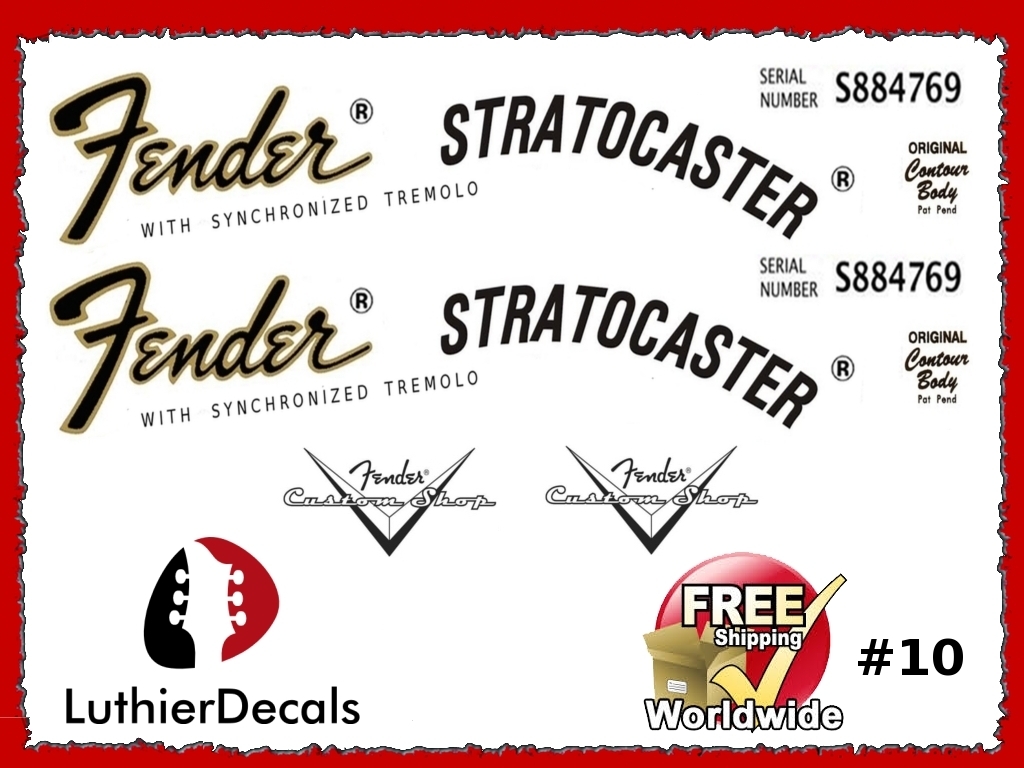 Fender Stratocaster Guitar Decal #10