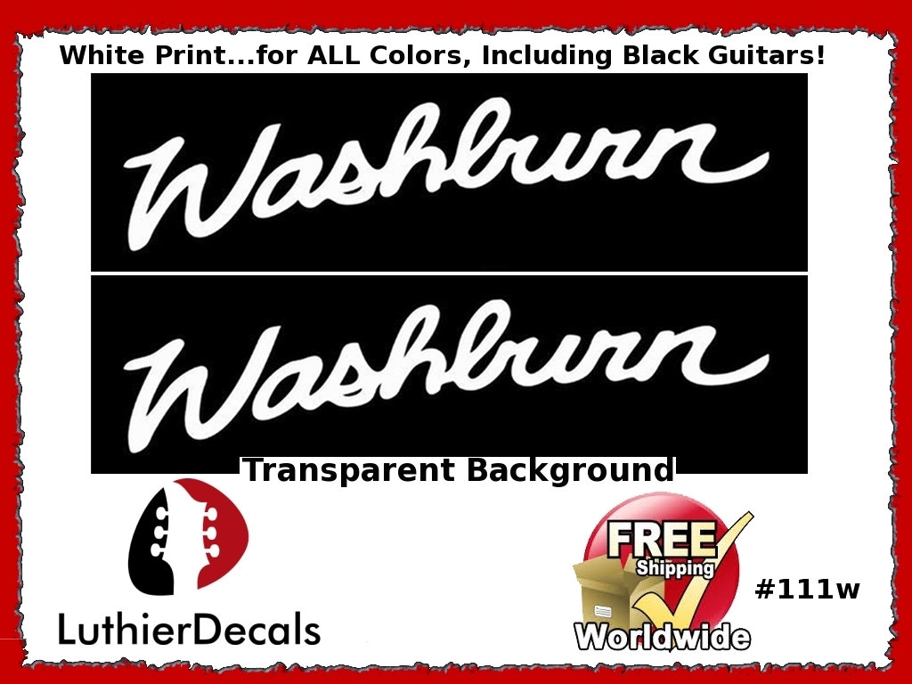 Washburn Guitar Decal #111w