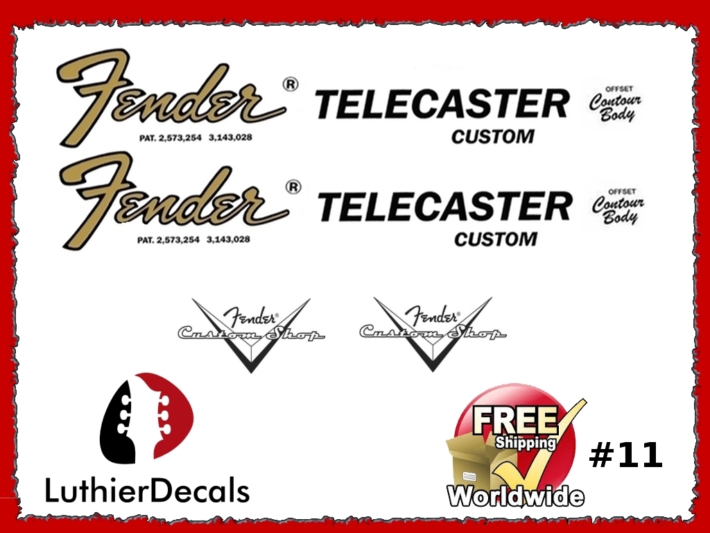 Fender Telecaster Guitar Decal #11