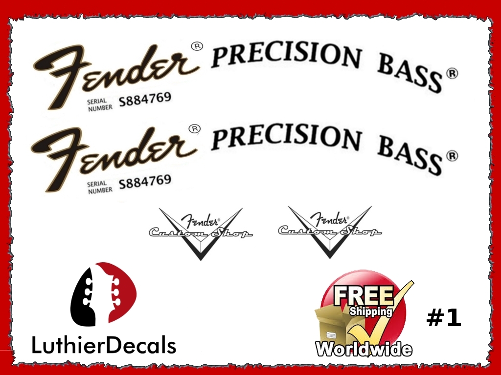 Fender Precision Bass Guitar Decal #1