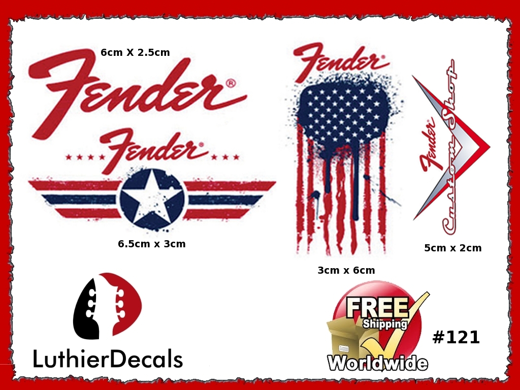 Fender Decal Guitar Waterslide Kit #121