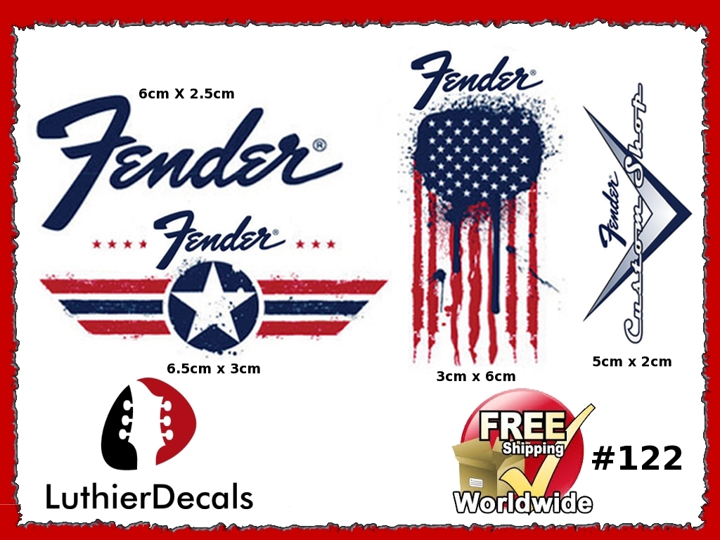 Fender Decal Guitar Waterslide Kit #122
