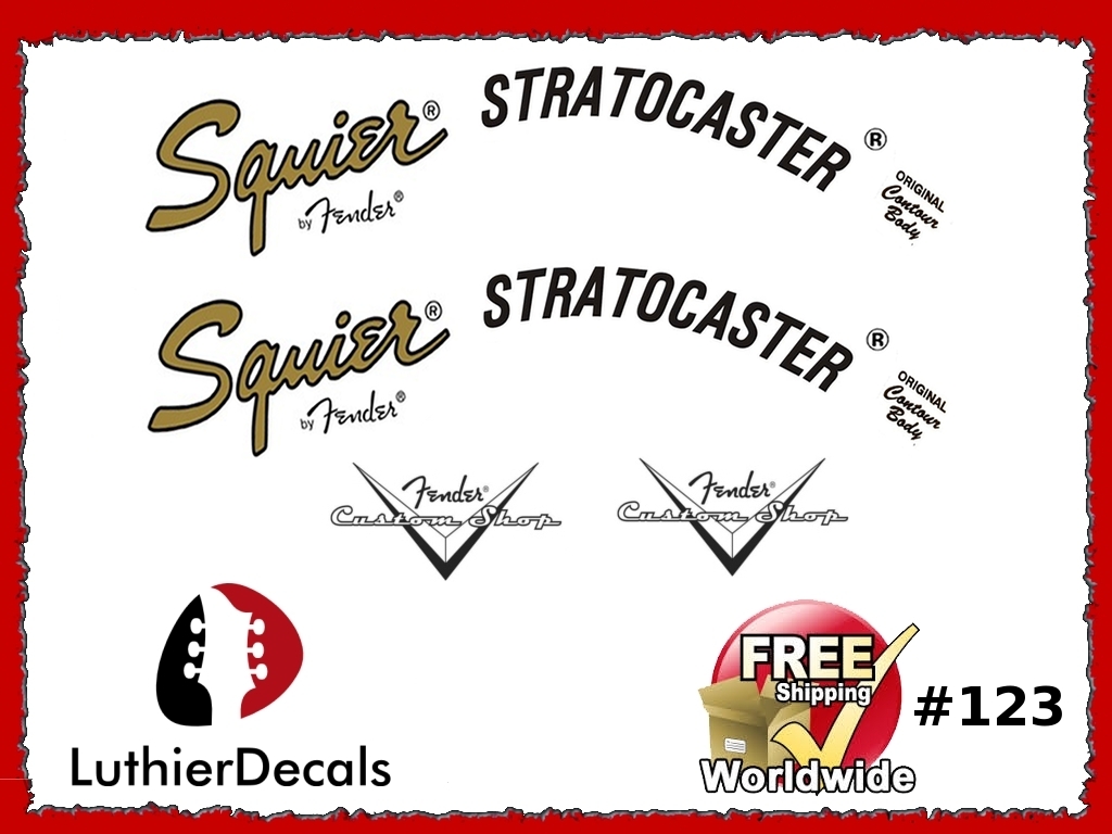 Fender Squier Stratocaster Guitar Decal #123