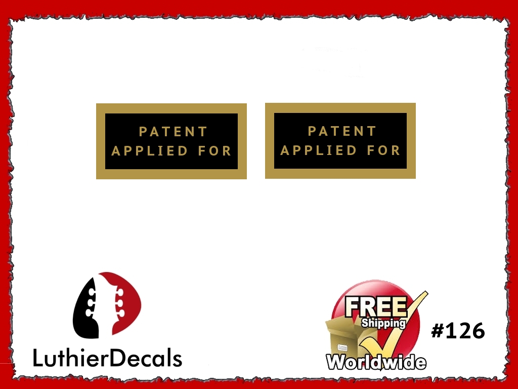 Humbucker PAF Patent Applied for Decal #126