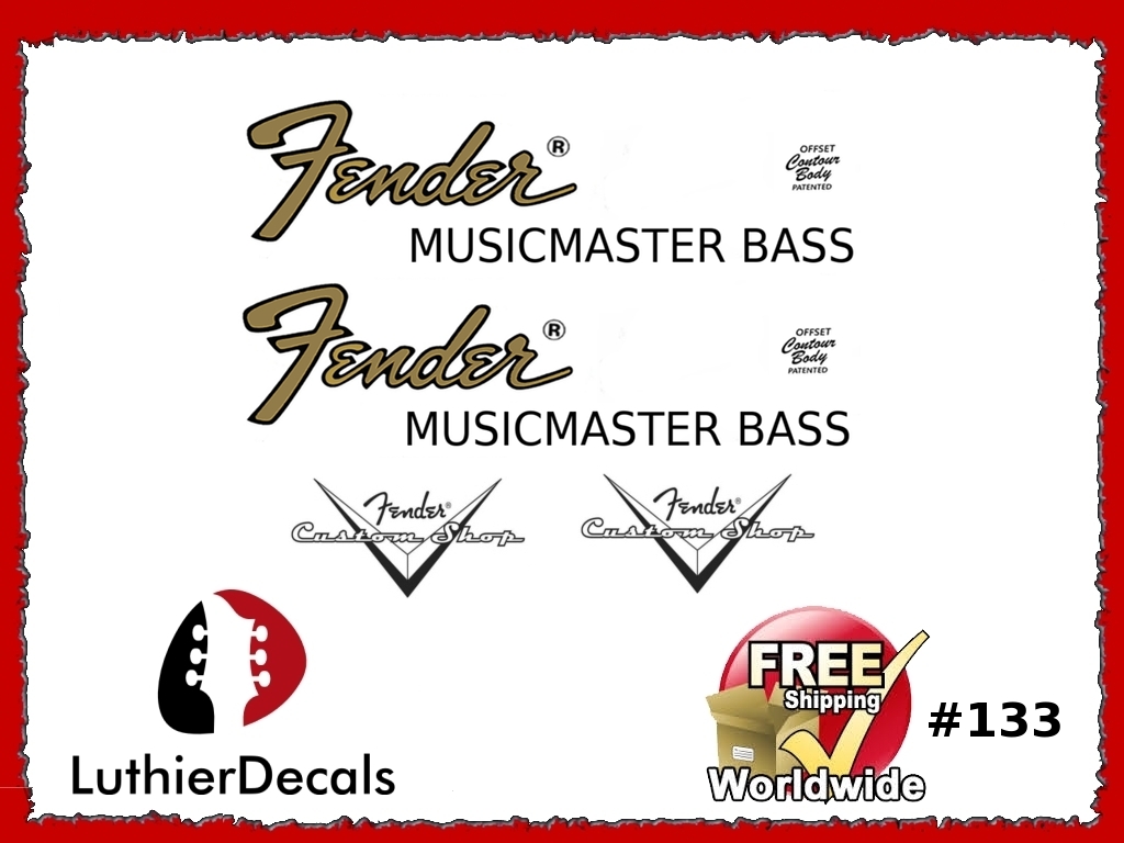 Fender Musicmaster Bass Guitar Decal #133