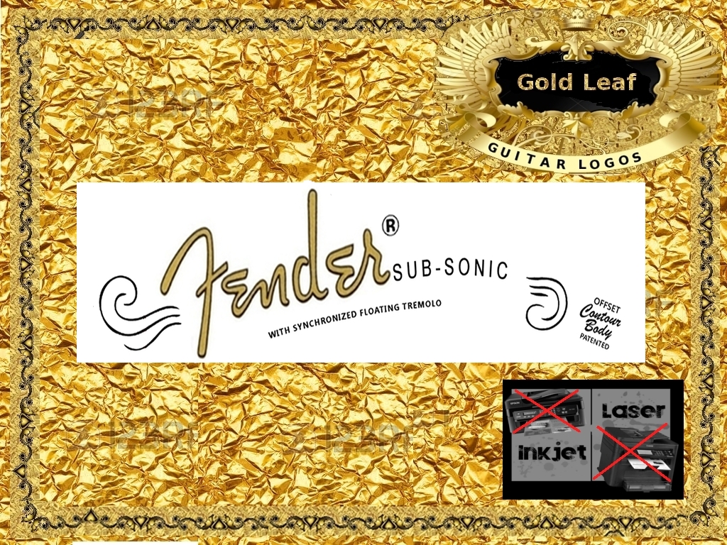 Fender Sub Sonic Guitar Decal 13g