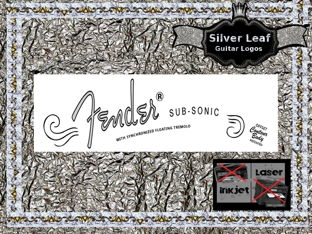 Fender Sub Sonic Guitar Decal 13s