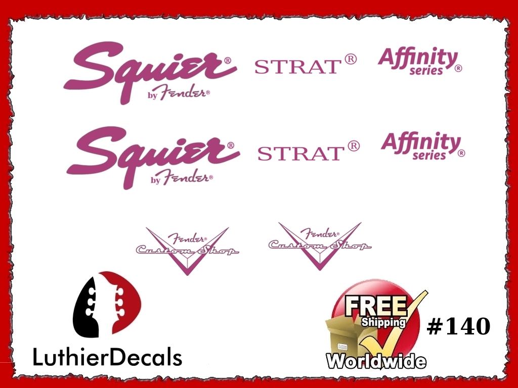 Squier Stratocaster Guitar Decal #140