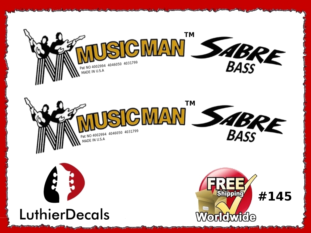 Musicman Sabre Bass Guitar Decal 145